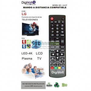MANDO COMPATIBLE TV LG MARCA DIGIVOLT 